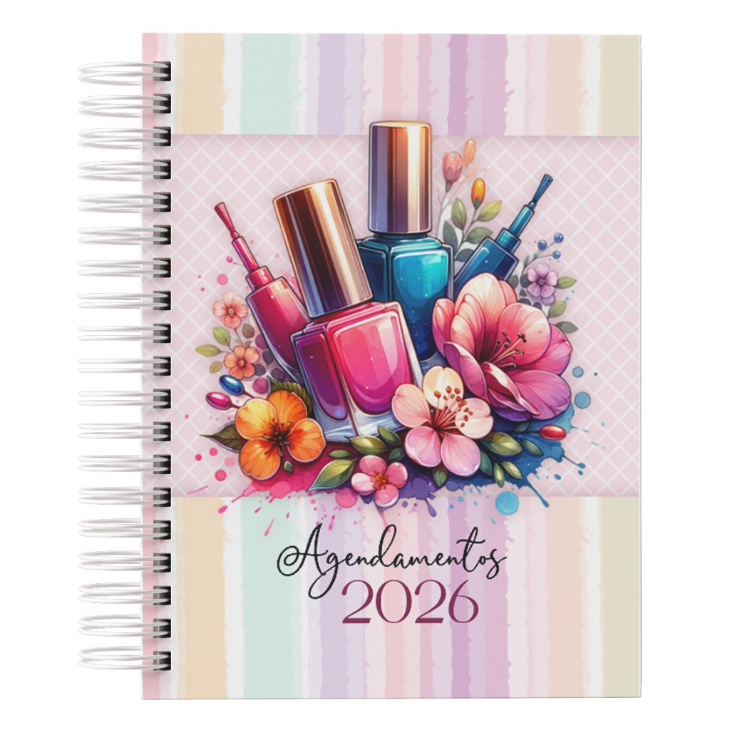 Agenda Manicure Nail Design 2026 em Oferta na Shopee
