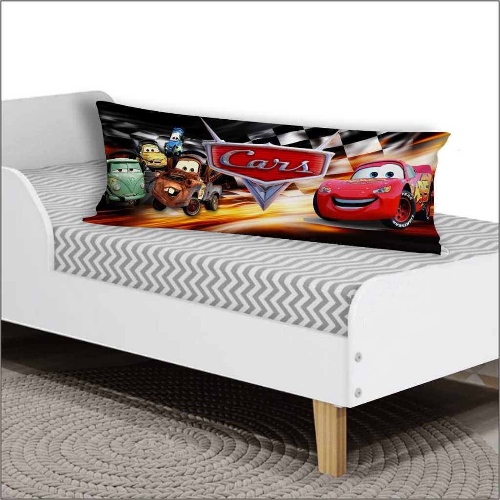 Travesseiro Almofada De Corpo + Fronha Xuxinho Silicone Personalizado 0.90x0.30cm Rêlampago Mcqueen