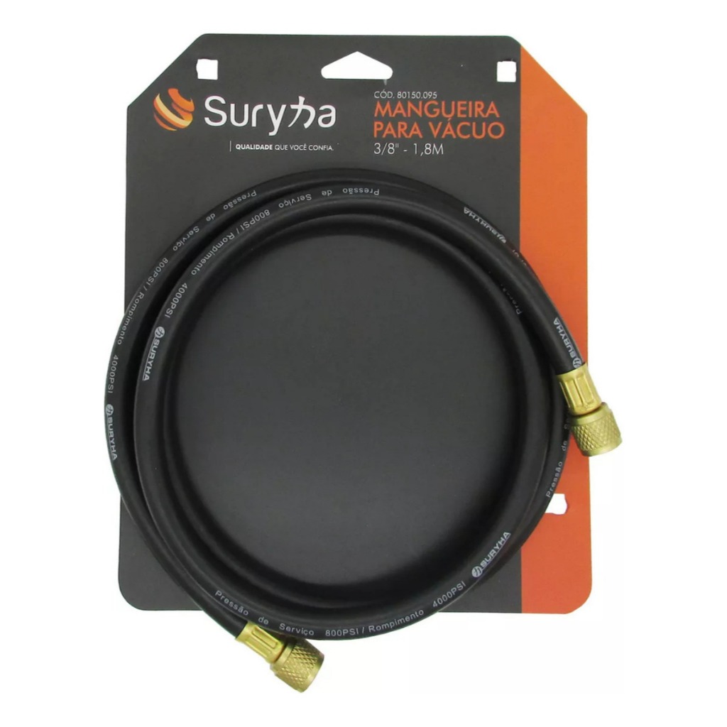 Mangueira Para Vácuo 3/8 - 1,80m Manifold Bomba Vácuo - Suryha