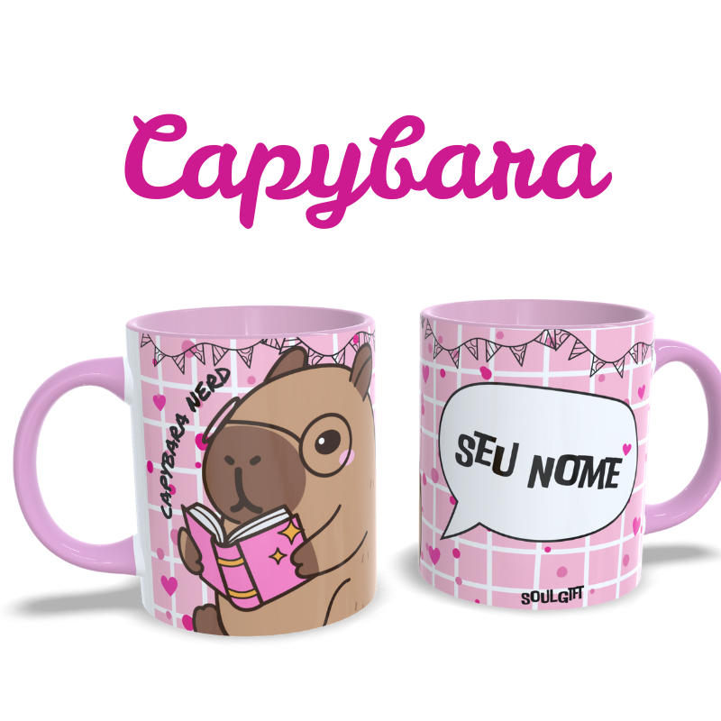 Caneca de Capivara Cute Personalizada Com o Nome Várias Estampas de Capybara em Oferta na Shopee