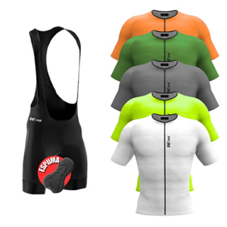 Conjunto Bretelle Ciclismo Camisa Ciclista Premium Ziper Full Masculino Forro Espuma Proteção UV+ em Oferta na Shopee