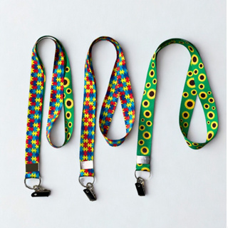 Cordão de Identificação Autismo Jacaré com argola para Crachá em Oferta na Shopee