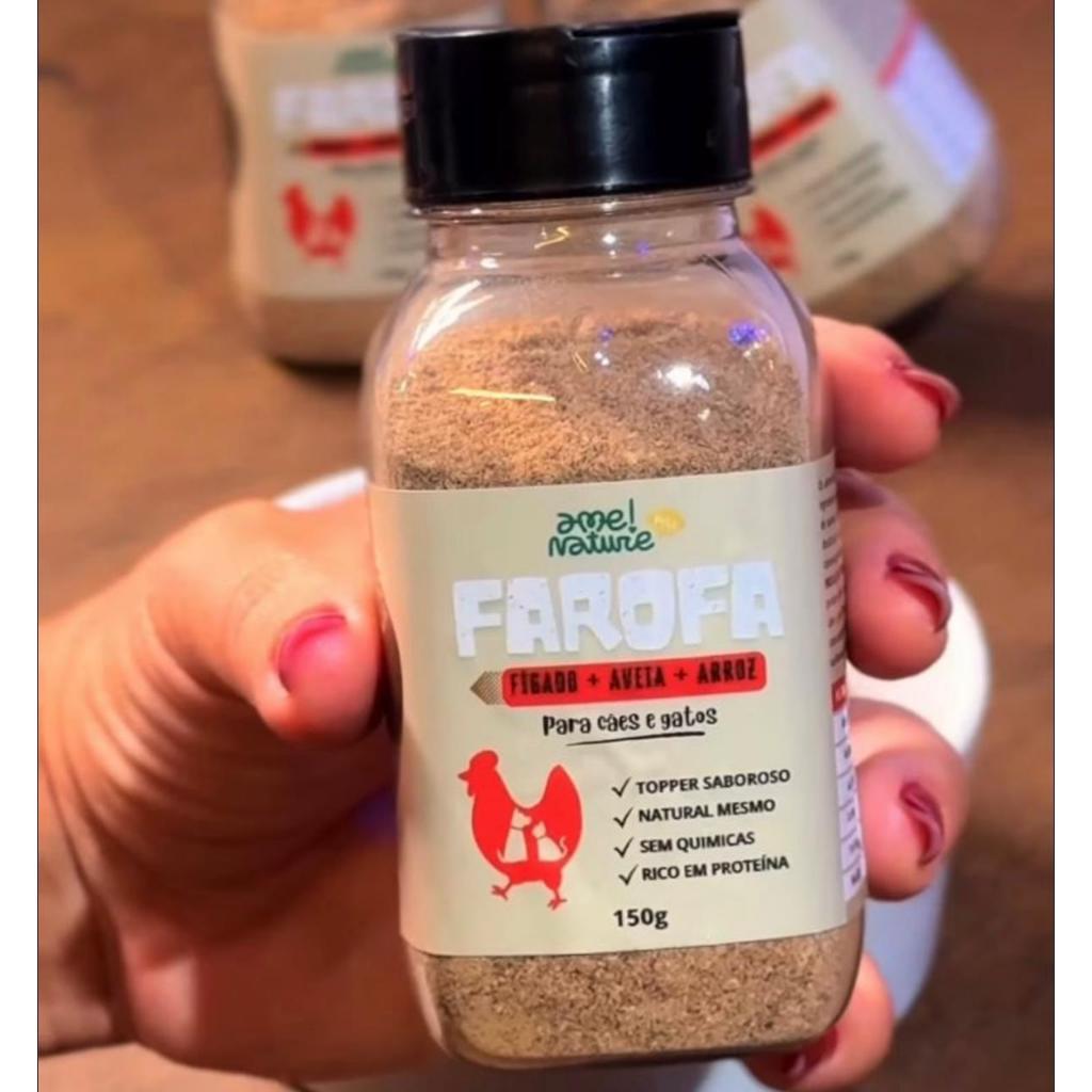 Saborizante Pet 100% Natural para ração de Cachorro e gato / Farofa com 150 gramas sem conservantes