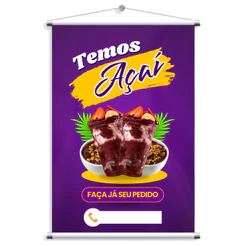 BANNER TEMOS AÇAÍ SORVETERIA SORVETE (BAN48)