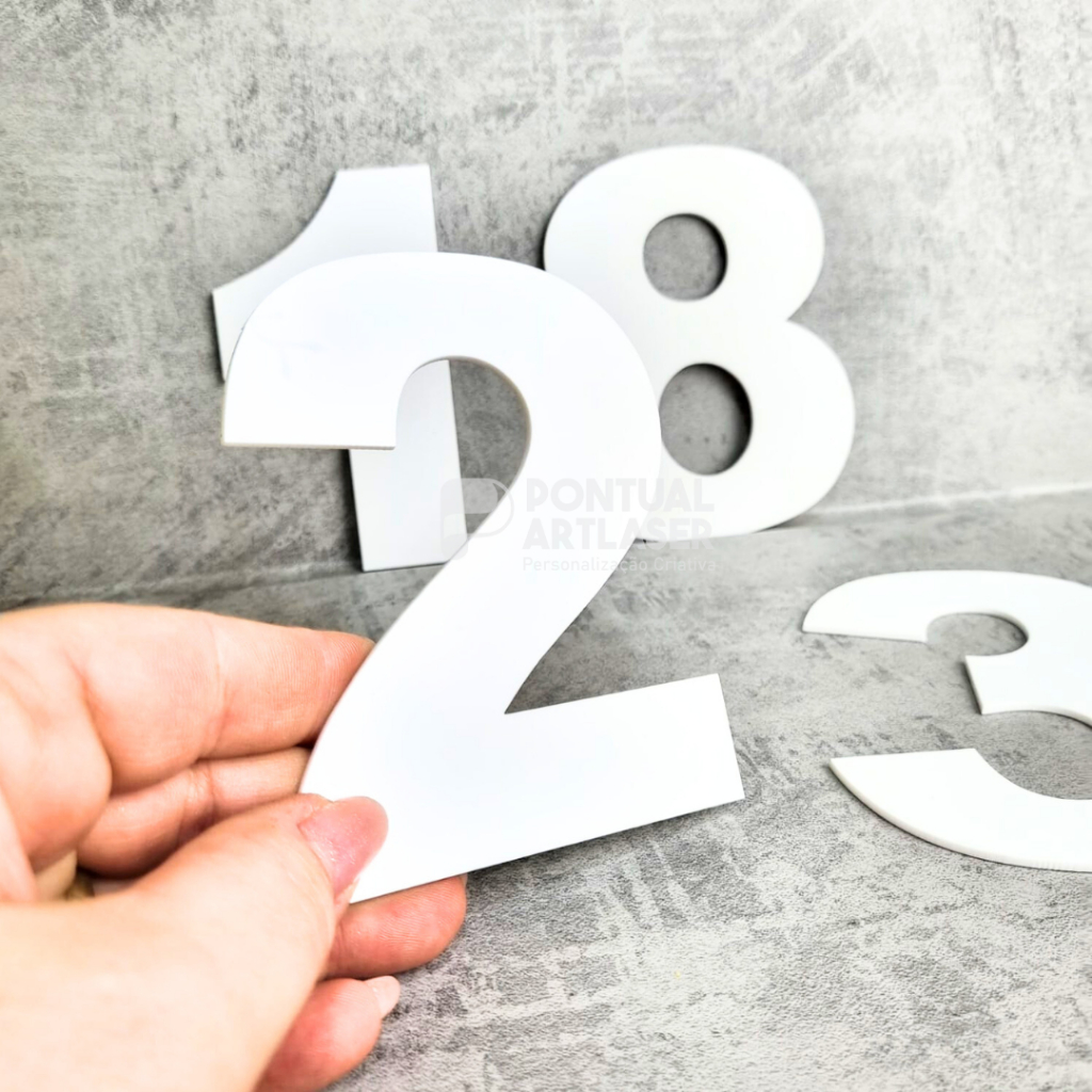 Números Residências Acrilico 2mm Identificação Residencial Envio Imediato