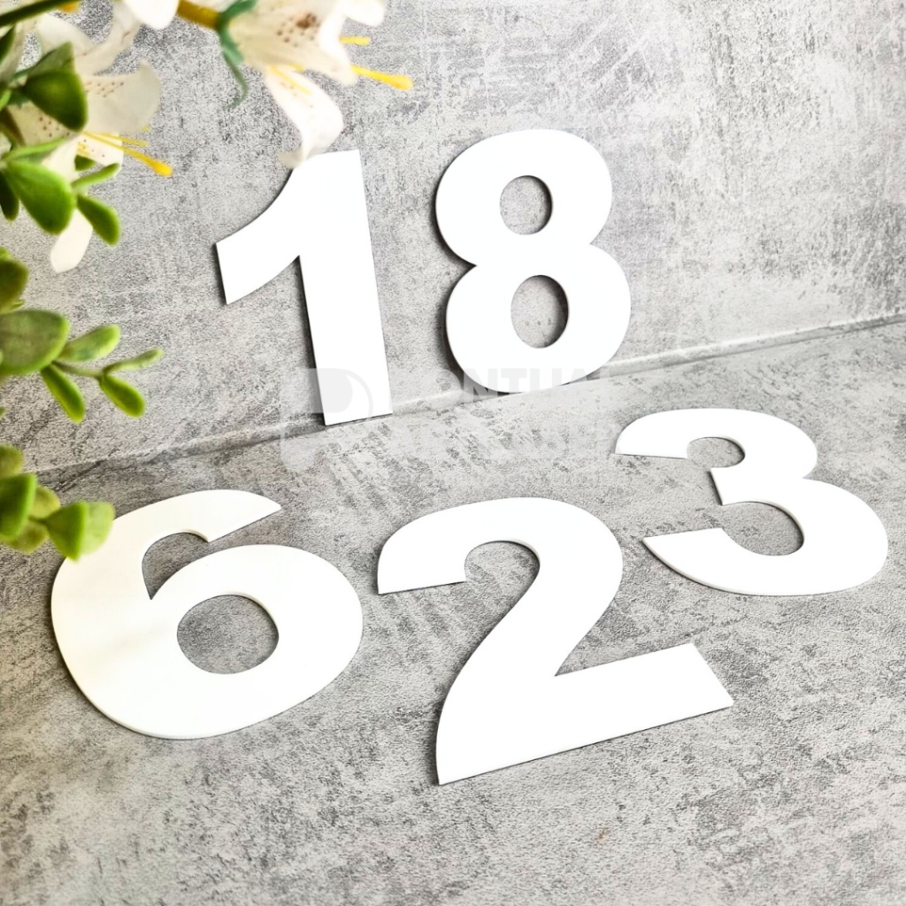 Kit 3 Números Residências Acrilico Branco Identificação  Residencial Envio Imediato