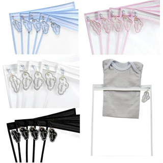 Kit 5 Saquinhos Maternidade Com Tag Bordada De Identificação Com Zíper em Oferta na Shopee