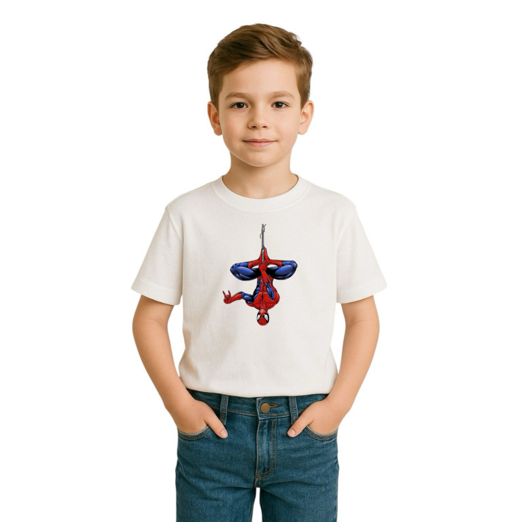 Camiseta Infantil Masculina Homem Aranha Algodão Lançamento
