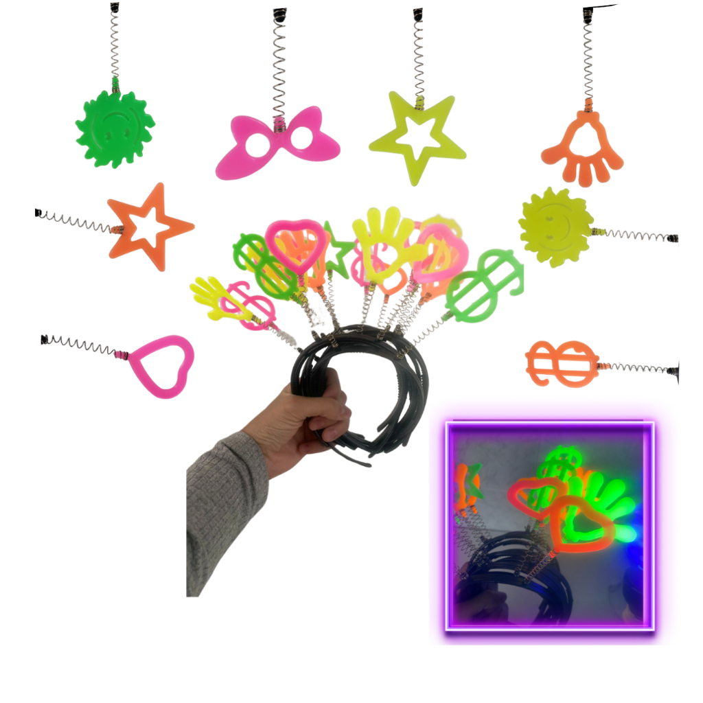 Tiaras Arquinho Neon Divertida 10 a 50 Unidades Sortidas Festa Casamento Aniversario Balada Farra