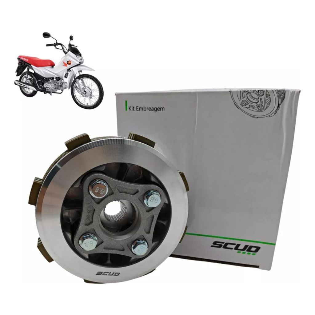 Kit De Embreagem Completo Scud Pop 110 2016 2017 2018 2019 2023 em Oferta na Shopee
