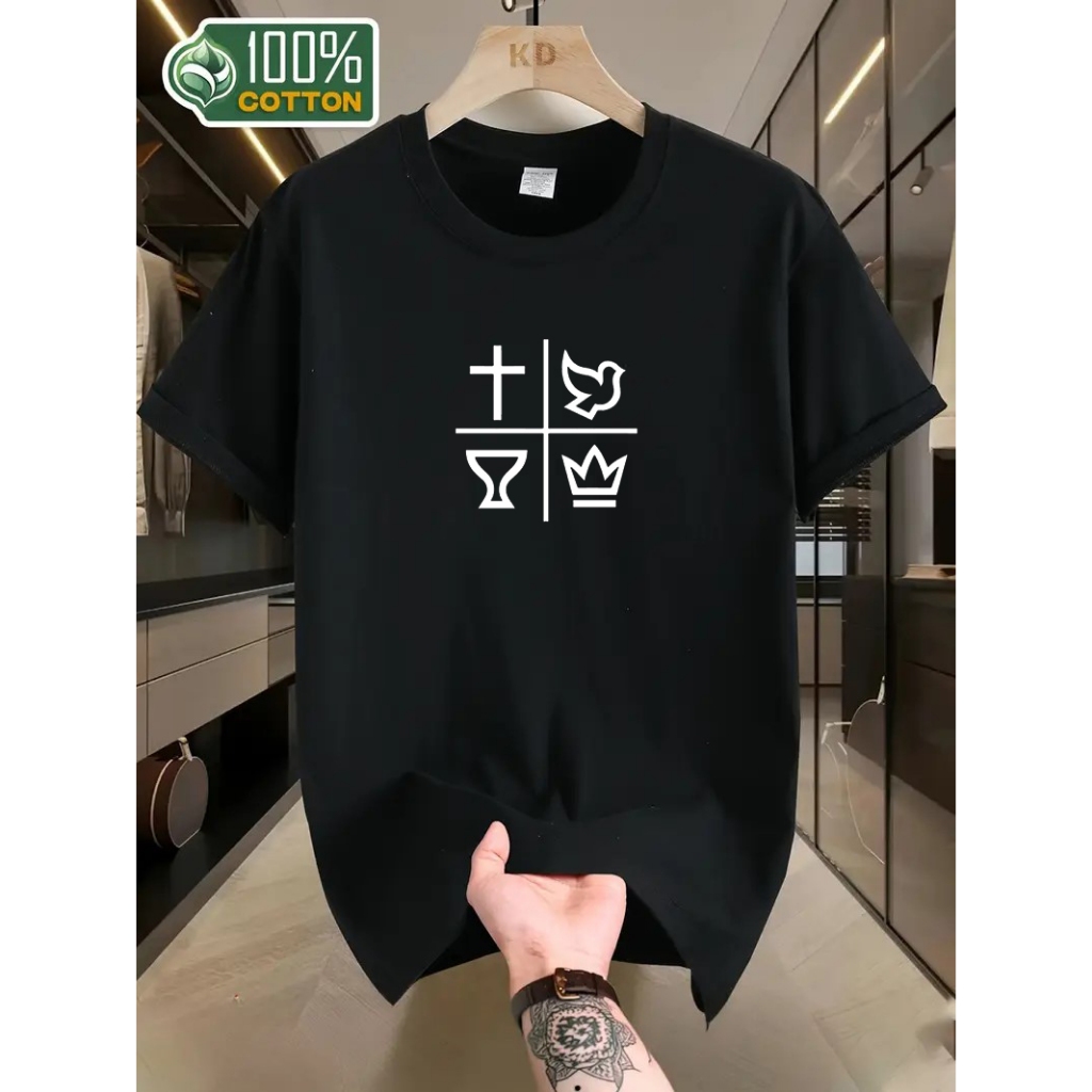 Camiseta Camisa EUCARISTIA Trindade Estampada 100% algodão Malha 30.1