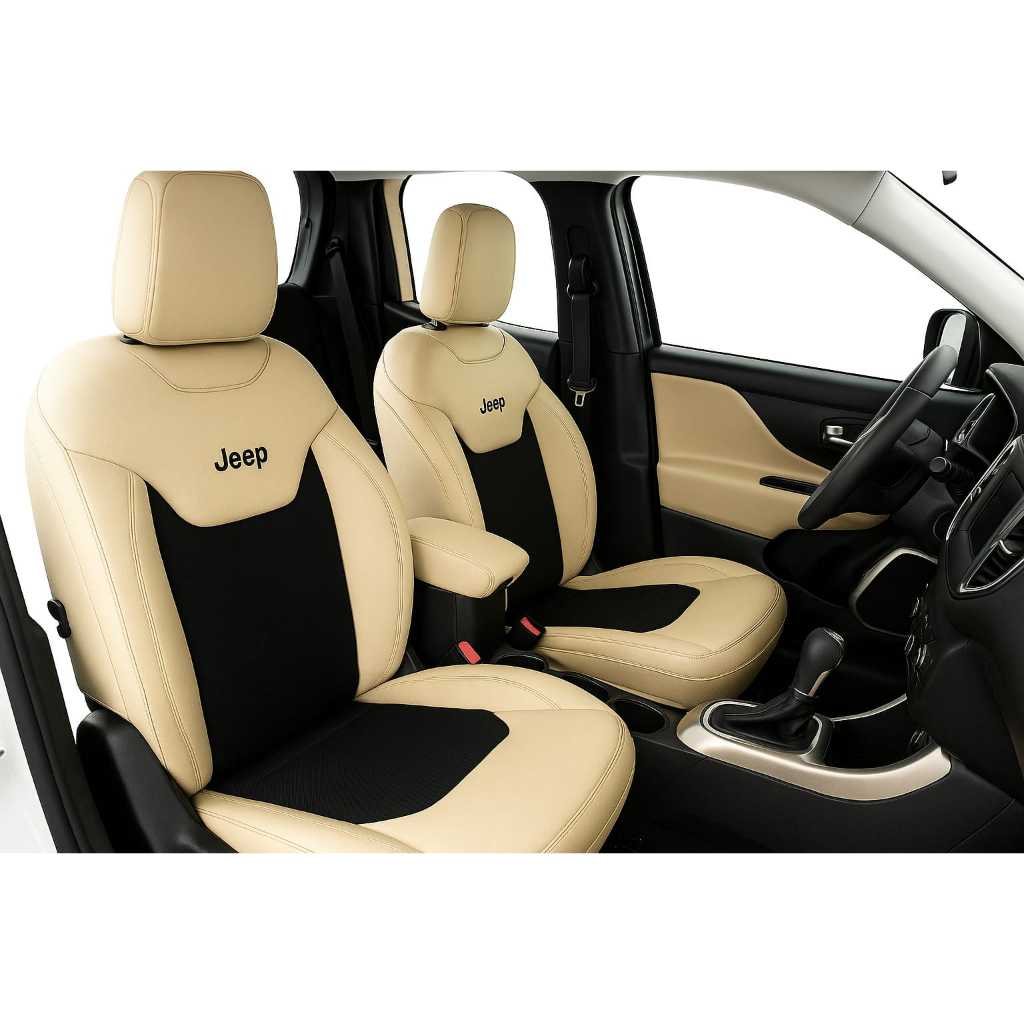 Capa De Bancos Automotivos Jeep Renegade Jeep Compass Duas Cores Couro Sintético
