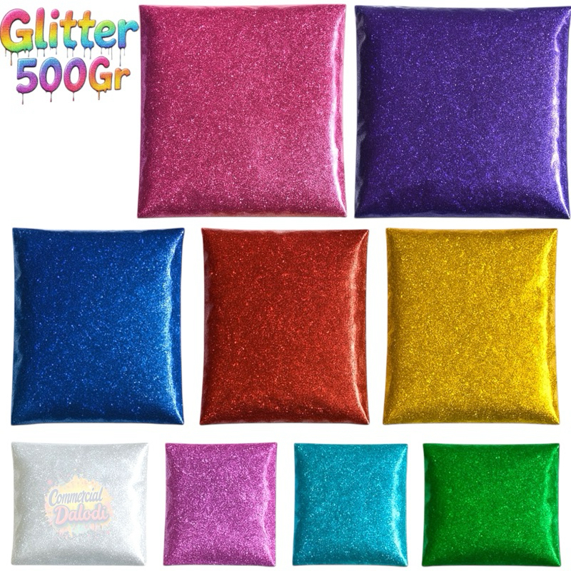 Glitter Ultra Fino 500g Pó Colorido Artesanato Carnaval Unhas Resina Slime Festa Decoração em Oferta na Shopee