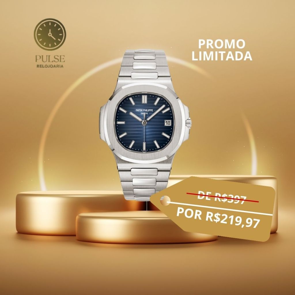 Patek Nautilus tifany - Fundo de vidro - SUPER DE LUXO  - Promoção mães