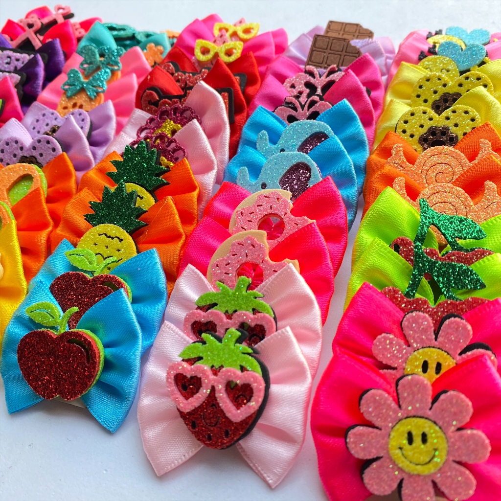 Laços Pet Sortidos - Tamanho M - 50 ou 100 unidades