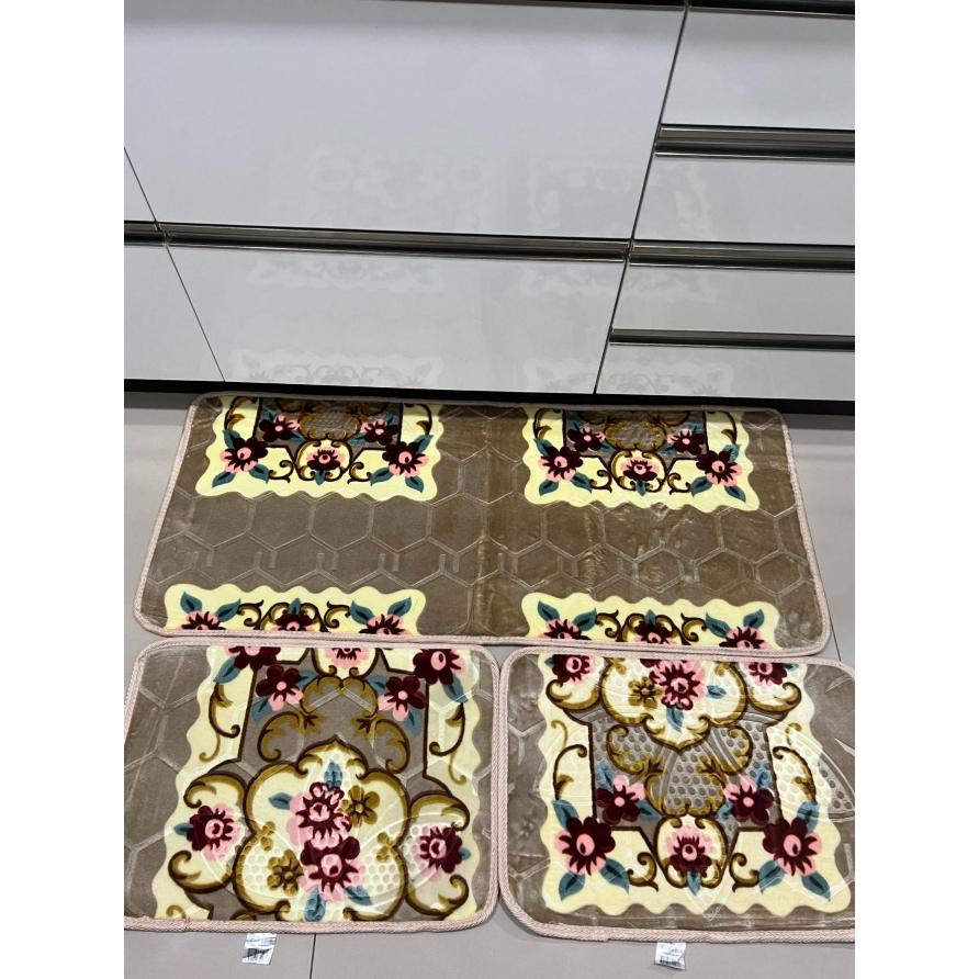 Jogo TAPETE Para Cozinha Floral 3 Peças ANTITERRAPANTE, DECORACAO DE COZINHA E CASA em Oferta na Shopee