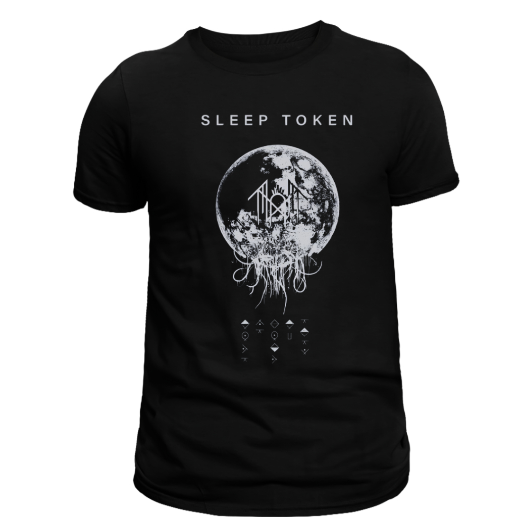 Camisa Banda de Rock Progressivo Sleep Token,Branco e Preto, 100% Algodão, Envio em Até 24 Hrs.