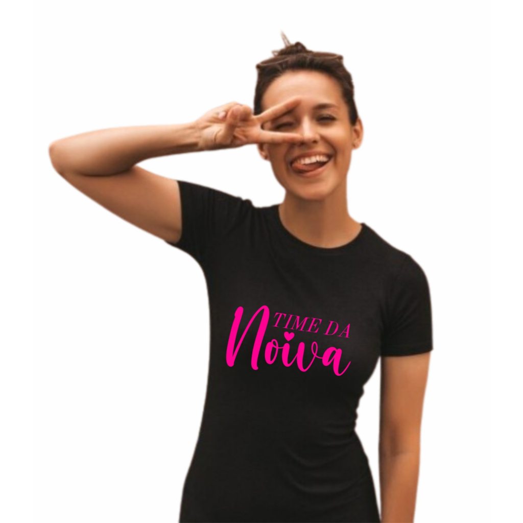 Camiseta Preta Time da Noiva [bella]