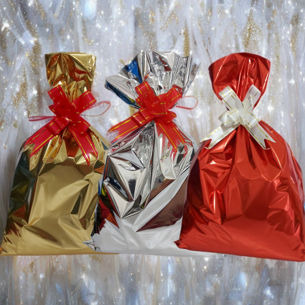 Kit 20 Sacos de presente 25x37 + 20 laços fácil