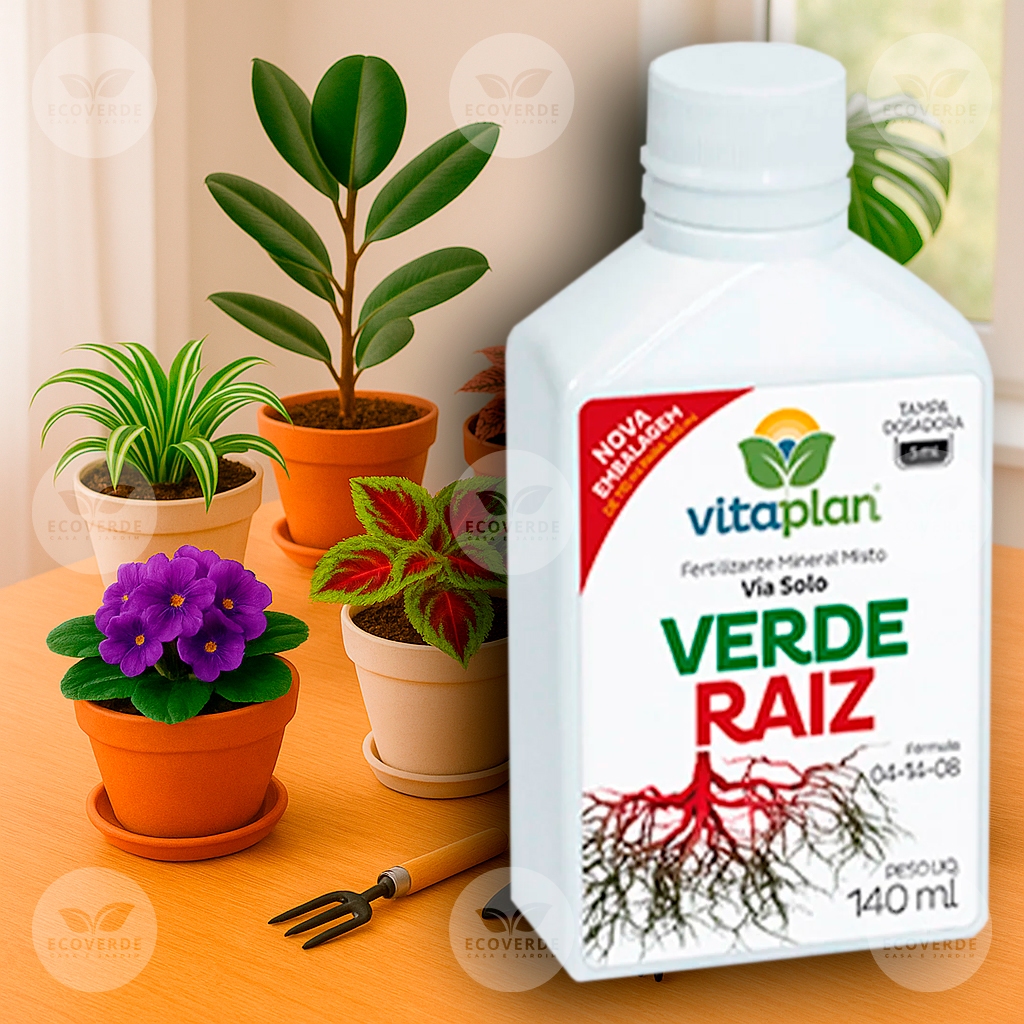 Fertilizante Adubo Líquido Verde Raiz NPK 04-14-08 140ml Plantas Folhas Jardins - Vitaplan Nutriplan em Oferta na Shopee