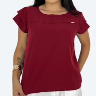 Blusa Feminina Sedinha Premium Social Soltinha Confortável Manga Curta Elegante e Estilosa em Oferta na Shopee