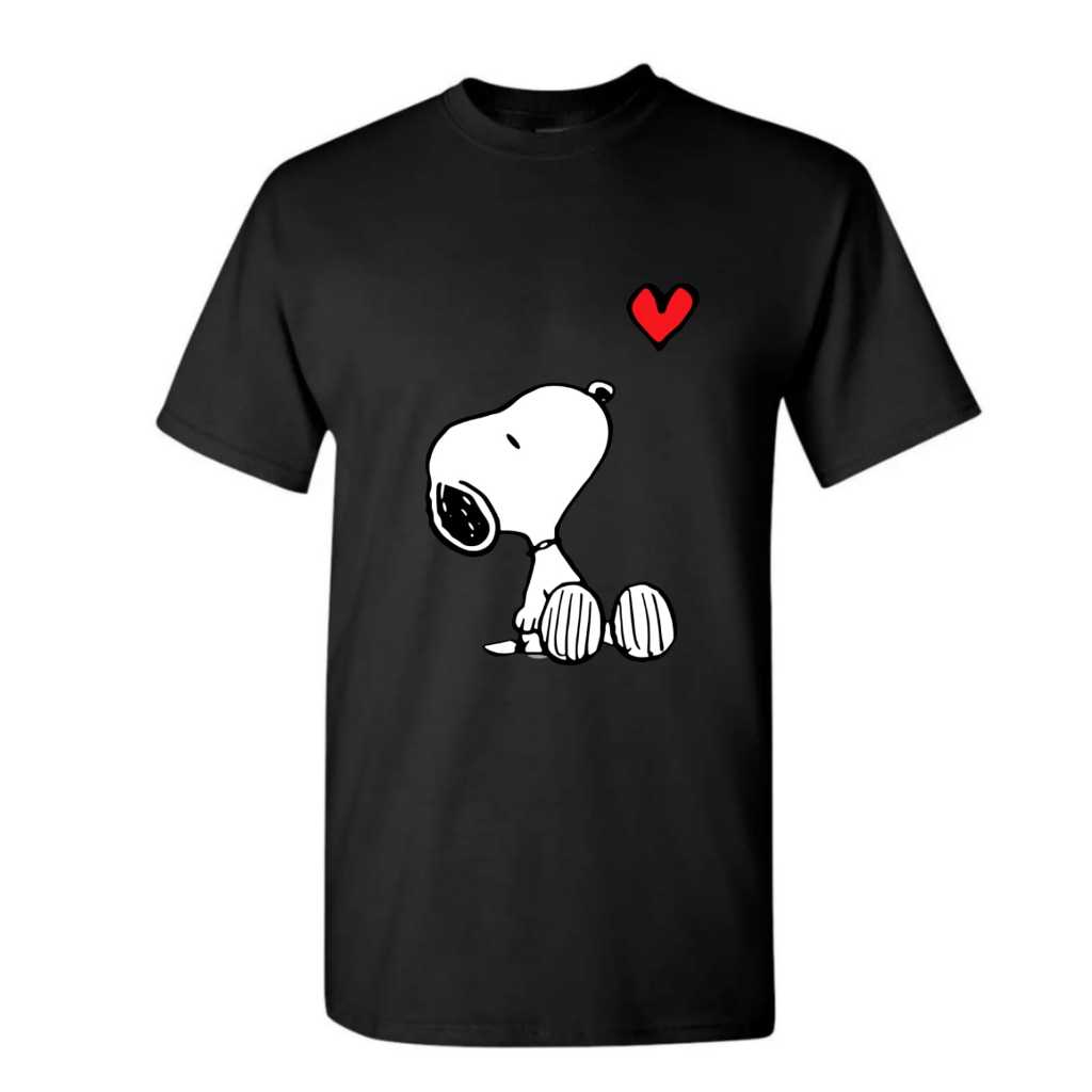 Camiseta 100%algodão-plus-adul-inf-snoopy Desenho Snoop CORAÇAO