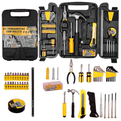 Kit Jogo Ferramentas 200 Peças Maleta Para Serviços Gerais Uso Doméstico Semi Profissional Completo