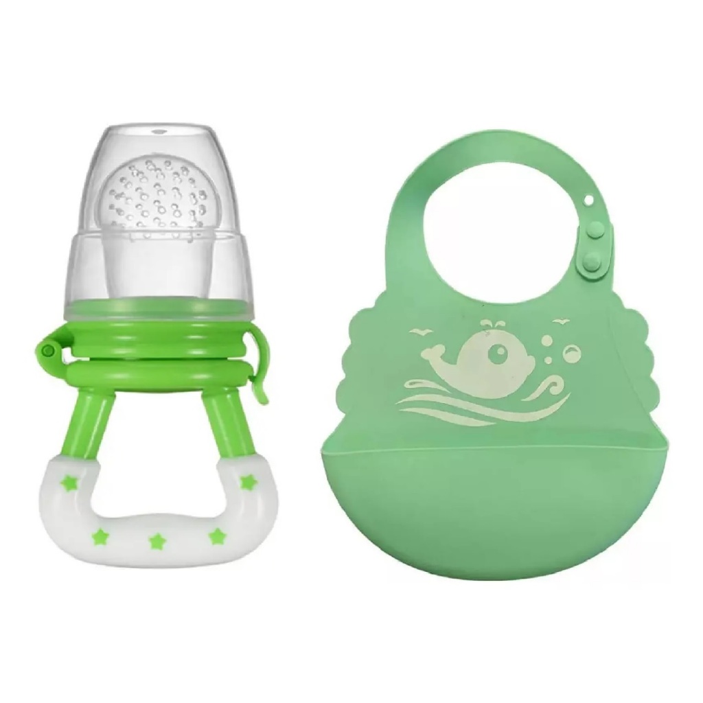 Kit 1 Chupeta Alimentadora + 01 Babador Baleia Iniciar Alimentação em Oferta na Shopee