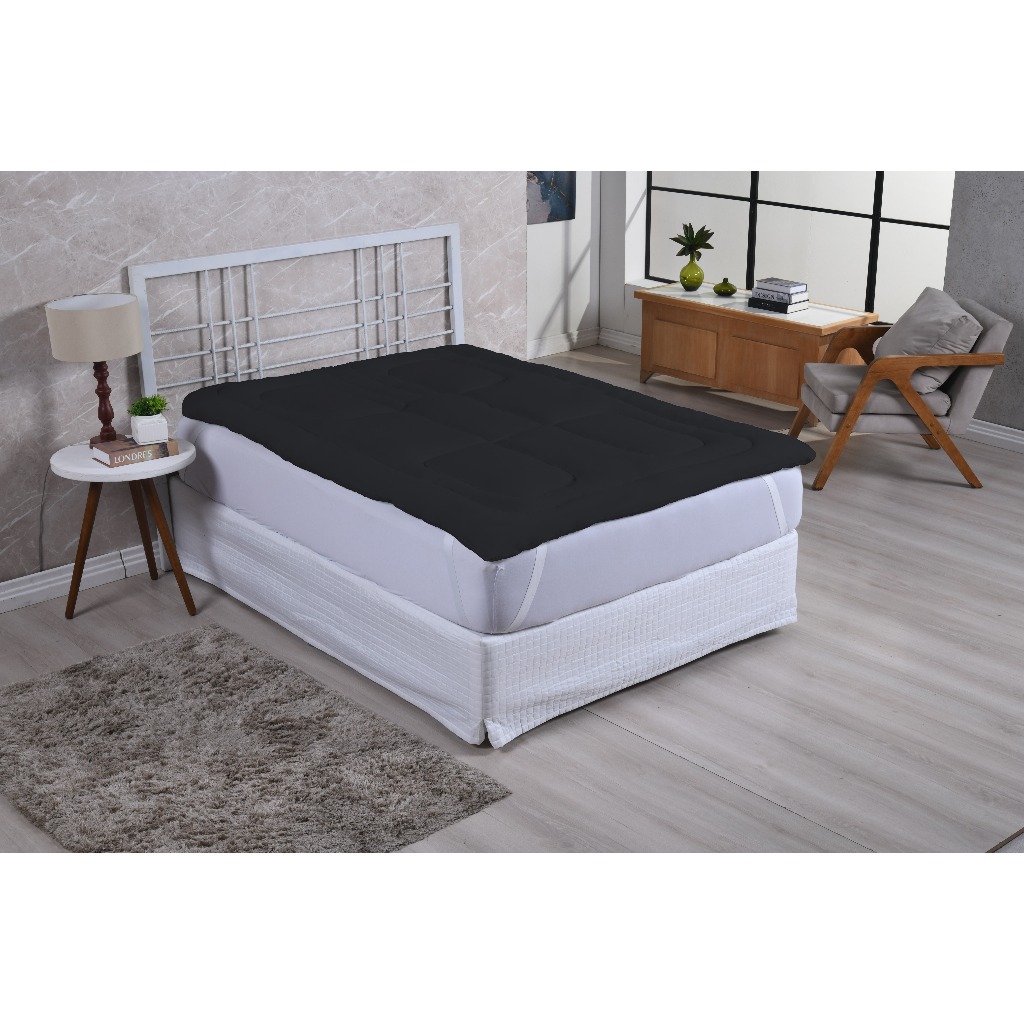 Pillowtop Cama Box King Com Enchimento Macio Silicone  Desenho Do Tecido Manta Silicone Extra Macia