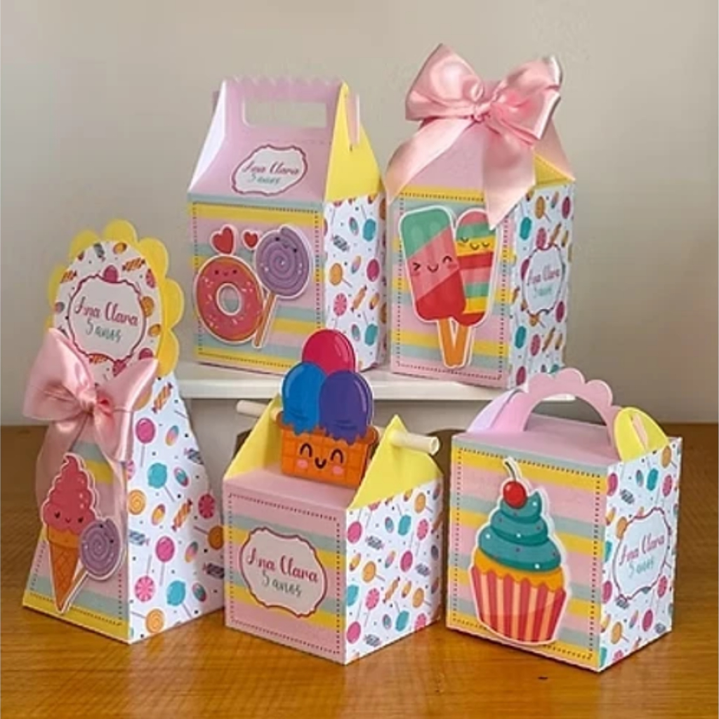 KIT FESTA CONFEITARIA, DOCES Lembrancinhas - Aniversário - Caixinha Personalizadas