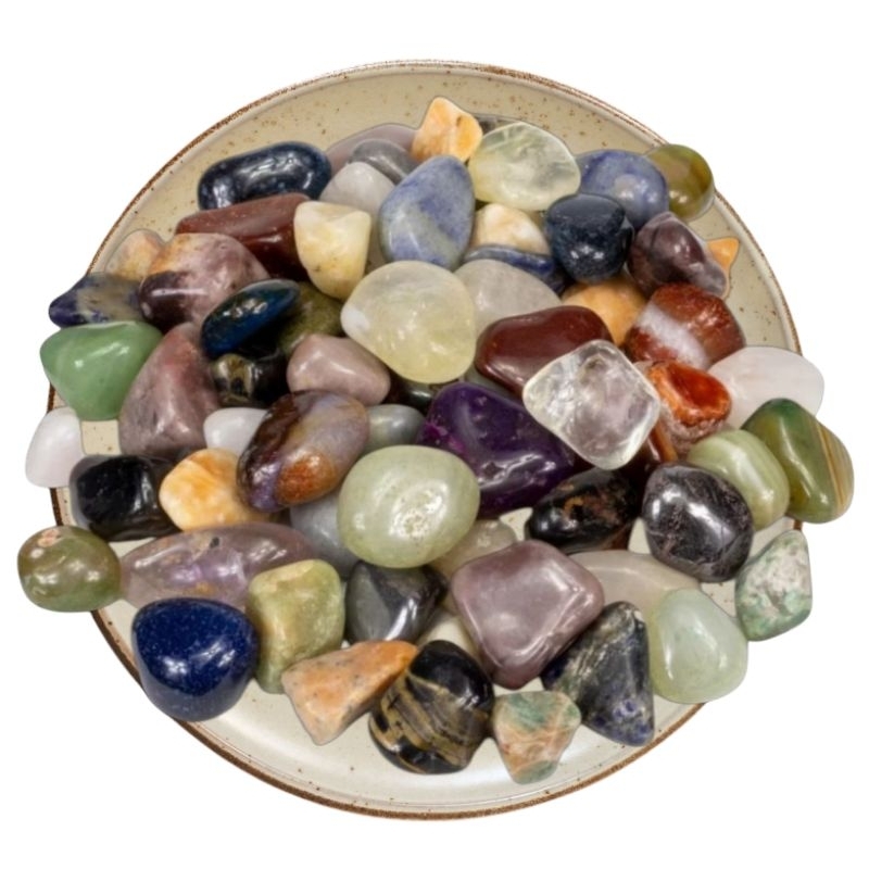 Pedra Rolada Natural 1kg Sortida Mista Pedra Polida , Natural Do Brasil