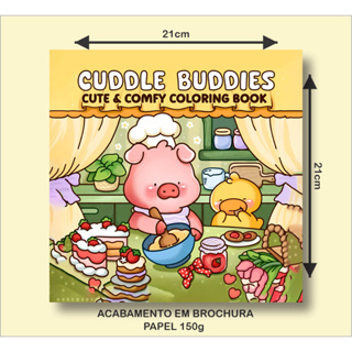 Livro de colorir CUDDLE BUDDIES LANÇAMENTO 43 PAGINAS 21X21 em Oferta na Shopee