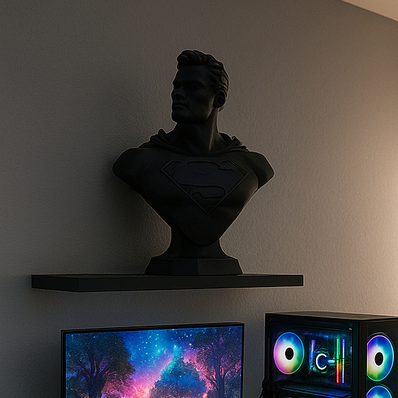 Escultura Estatua Busto Supoer Man Super Homem DC Comics