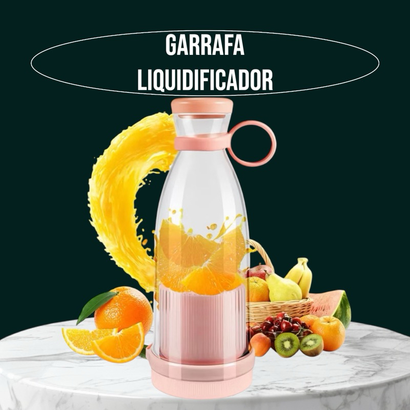 Garrafa Liquidificador Portatil Juicer Sem Fio Carregamento USB Mini Misturador Eletrico