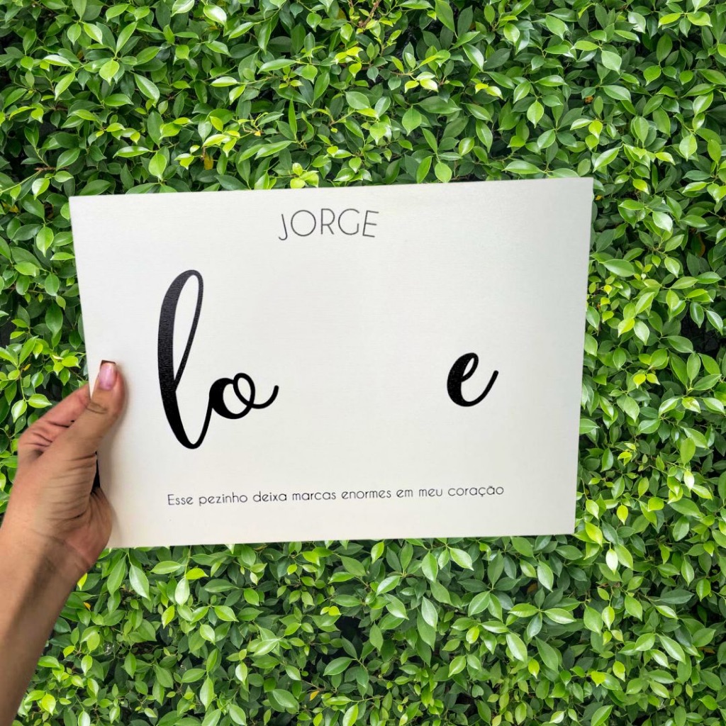 QUADRO DECORATIVO PERSONALIZADO PARA PINTURA DOS PÉS DO BEBÊ