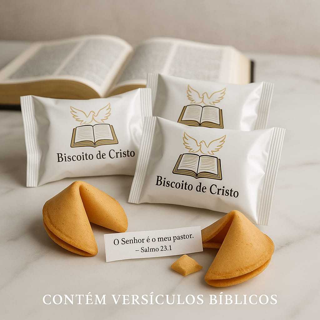 BISCOITO DE JESUS CRISTO -  Versão frases Evangélicas Lembrancinhas para Cultos, eventos em Oferta na Shopee