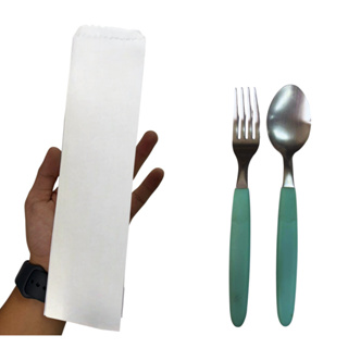 Saco de talher branco 1000 27x7,5cm restaurante delivery em Oferta na Shopee