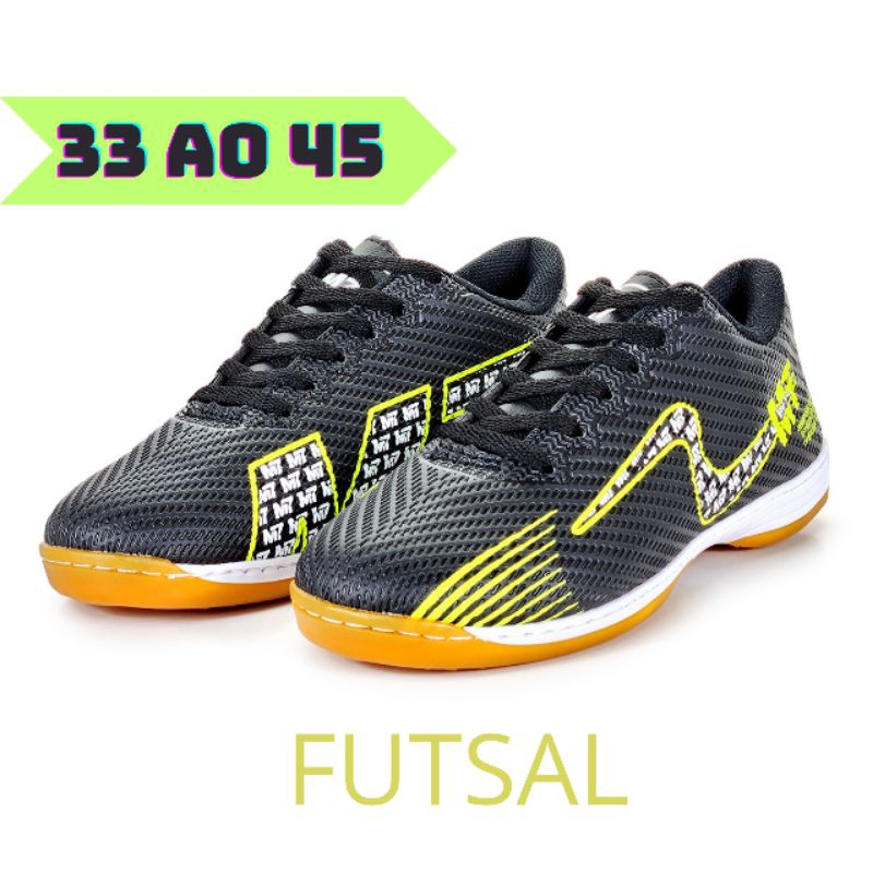 Chuteira Futsal Quadra Salão M7 Leve Antiderrapante  33 - 43 Envio Imediato Premium Barato Promoção
