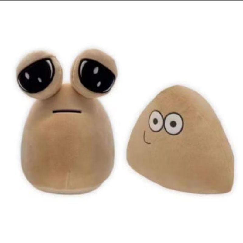 brinquedo pelucia Pou + pou bebe feliz em Oferta na Shopee