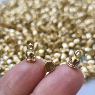 Ponteira Terminal ABS  4 MM dourada e prateada. 50 ou 100 unidades. em Oferta na Shopee