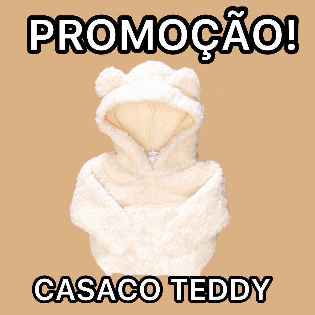 Blusa de frio para bebe unissex menino menina Teddy Casaco carneirinho Teddy com touca Frio Blusa Capuz Inverno Tedy