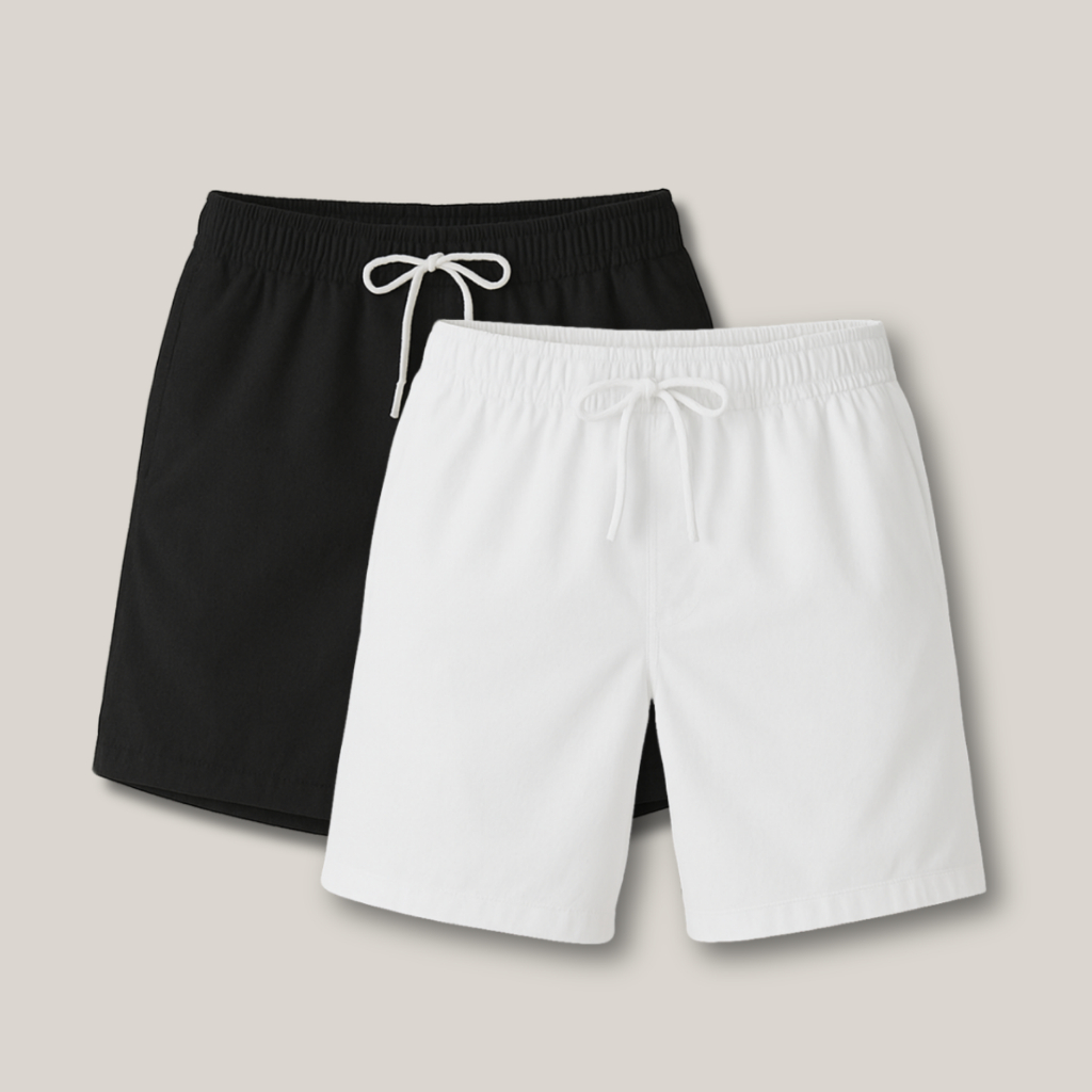 kit Bermuda masculina tactel com elastano, short casual para academia dryfit com ziper traseiro