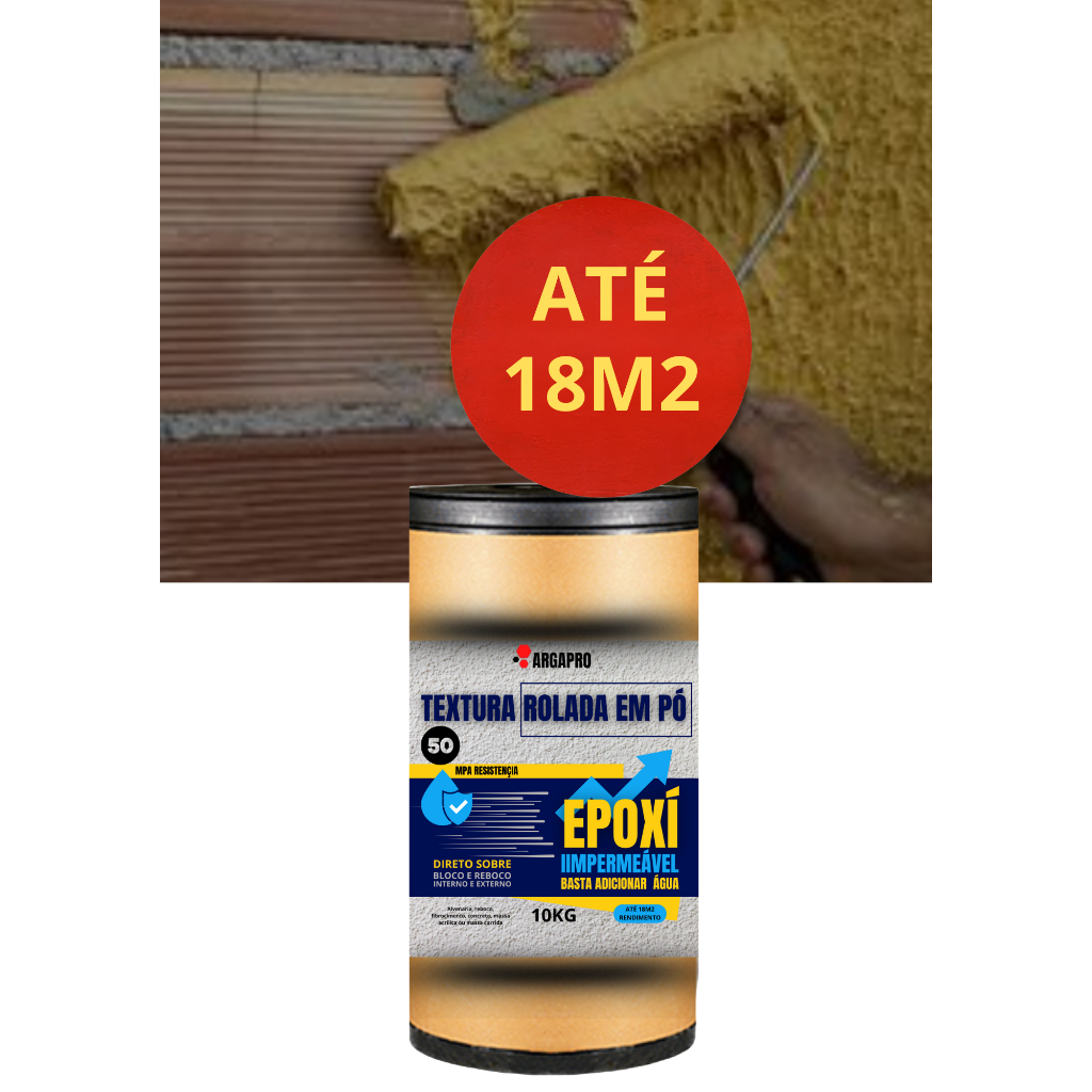 textura rolada rugosa epoxi para paredes decorativa  kit 10kg