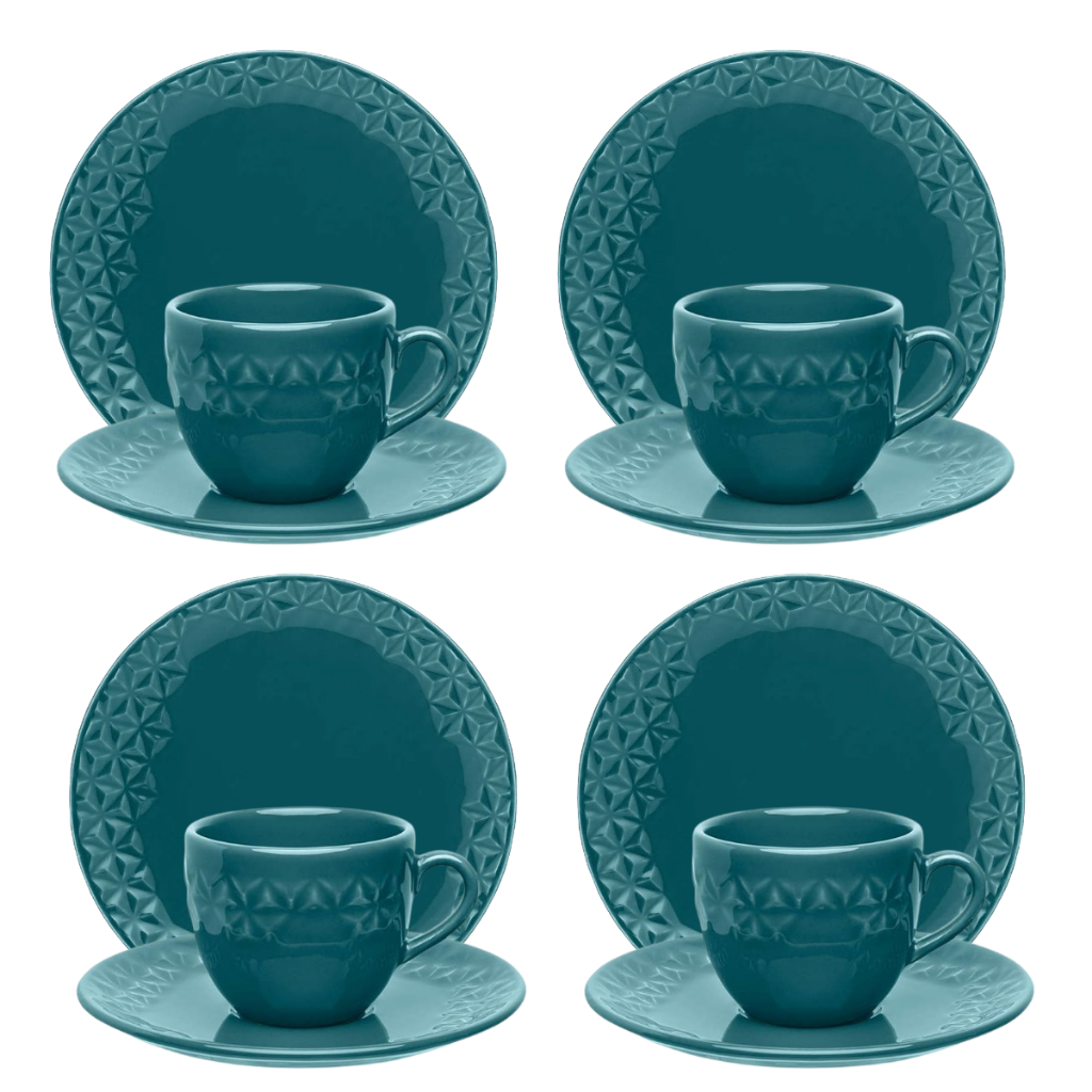 Conjunto 12 Peças Mia Ágata Oxford cerâmica