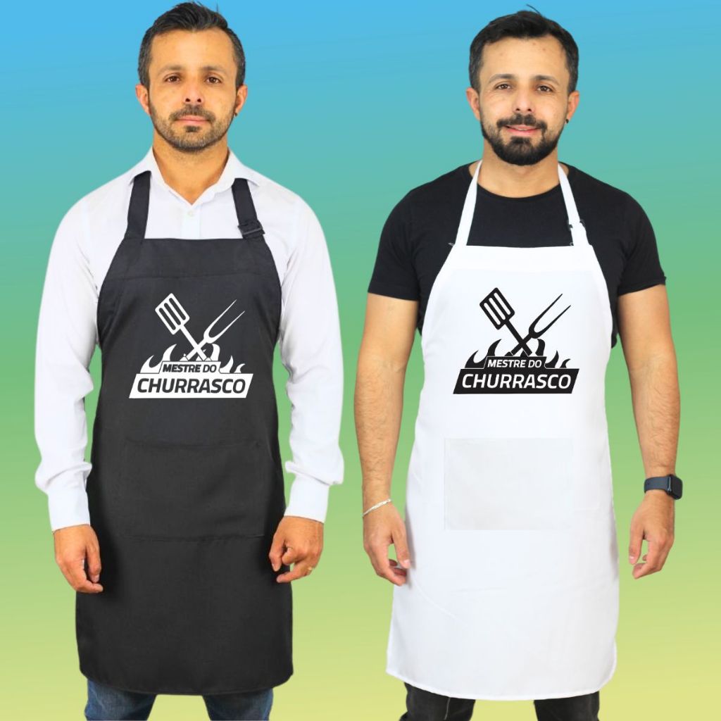 Avental Oxford Churrasqueiro BBQ Chef Cozinha Profissional unisex Estampado
