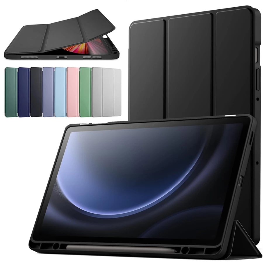 Capa case magnetico inteligente compativel Samsung Galaxy Tab A7 lite T220 Com função sleep