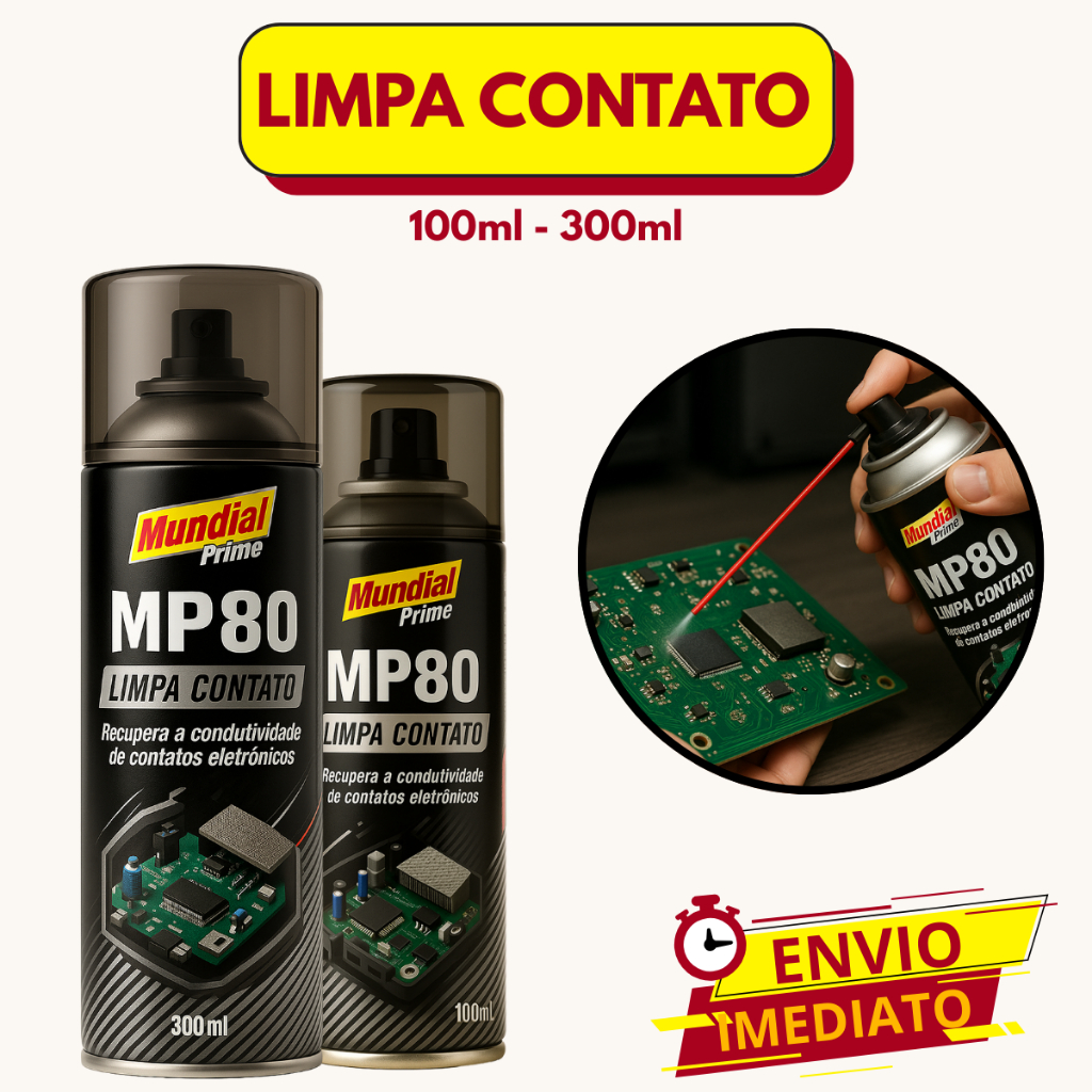 Limpa Contato Spray Elétrico Eletrônico Aerosol - 100ml | 300ml