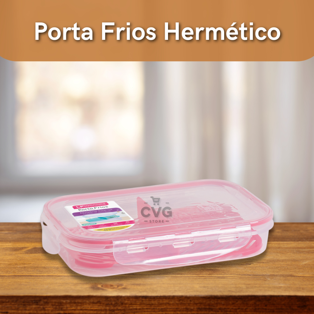 Porta Frios Hermético Divisória Removível e Tampa com Trava Para Cozinha em Oferta na Shopee