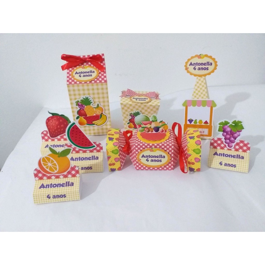 Kit Festa Quitandinha Frutinhas Personalizados Lembrancinhas Aniversário