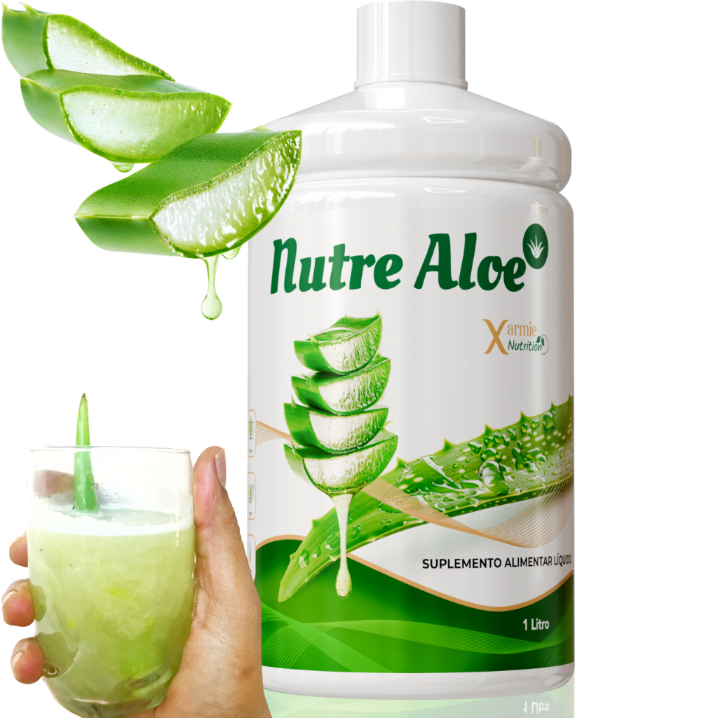 Puro Gel de Babosa Aloe Vera 100% Natural Suco 1 litro